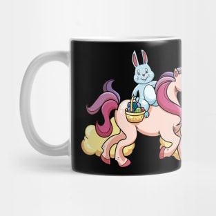 Cute Easter bunny riding unicorn Mug